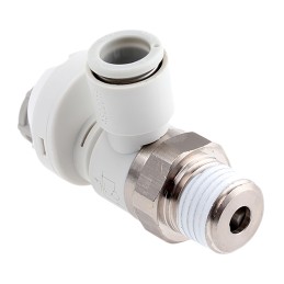1 pcs - SMC AS Series Threaded Speed Controller, R 1/4 Male Inlet Port x 8mm Tube Outlet Port