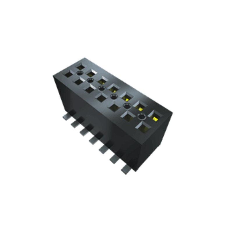 2 pcs - Samtec FLE Series Straight Surface Mount PCB Socket, 10-Contact, 2-Row, 1.27mm Pitch, Solder Termination