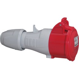 1 pcs - Legrand, P17 Tempra Pro IP44 Red Cable Mount 3P + E Industrial Power Socket, Rated At 16A, 415 V