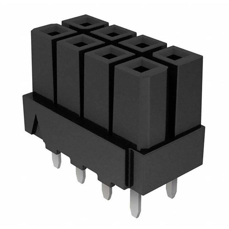 2 pcs - Samtec IPBS Series Top Entry Through Hole Mount PCB Socket, 4-Contact, 2-Row, 4.19mm Pitch, Solder Termination
