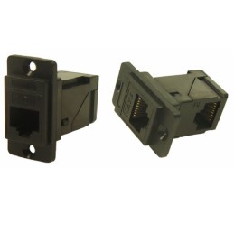 1 pcs - RS PRO Single-Port RJ45 Female Feedthrough Ethernet Connector, Cat6, Unshielded