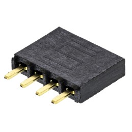 10 pcs - Samtec SSW Series Straight Through Hole Mount PCB Socket, 4-Contact, 1-Row, 2.54mm Pitch, Solder Termination