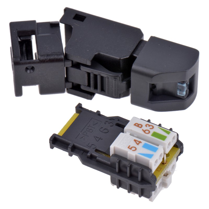 1 pcs - Telegartner UFP8 Series Male RJ45 Connector, Cable Mount, Cat6a