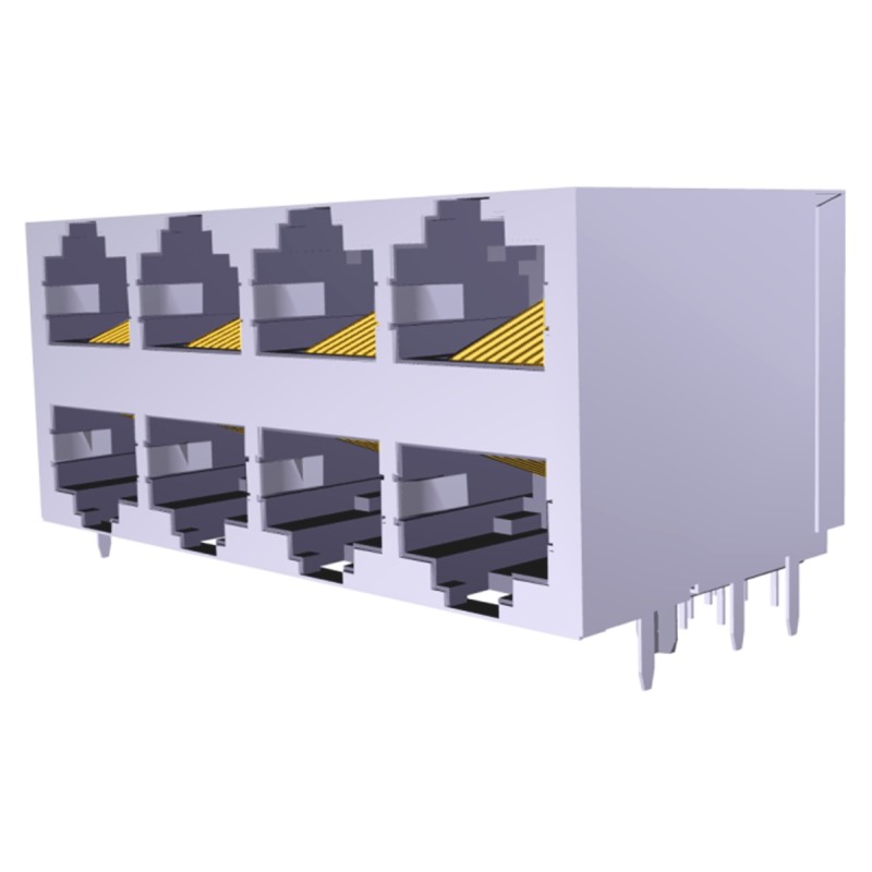 1 pcs - TE Connectivity 5569257 Series Female RJ45 Connector, PCB Mount, Cat5