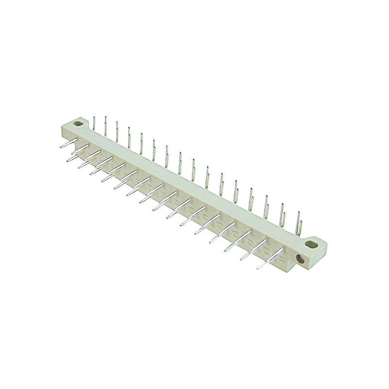 1 pcs - ASSMANN WSW 5mm Pitch 13 Way 2 Row Right Angle Male DIN 41617 Connector, Solder Termination, 2A