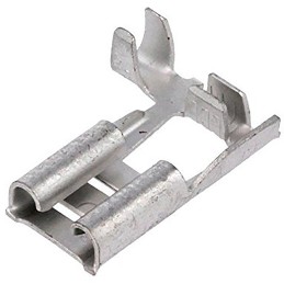 100 pcs - JST LFO Uninsulated Female Spade Connector, Flag Terminal, 6.35 x 0.8mm Tab Size, 0.5mm² to 1mm²