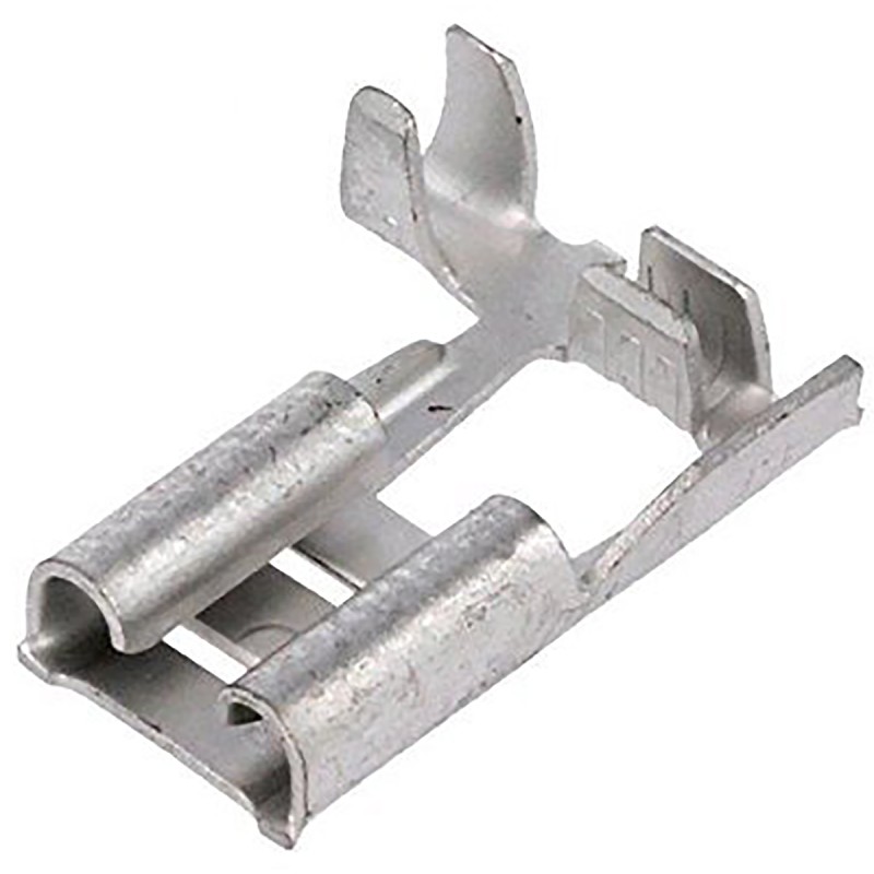 100 pcs - JST LFO Uninsulated Female Spade Connector, Flag Terminal, 6.35 x 0.8mm Tab Size, 0.5mm² to 1mm²