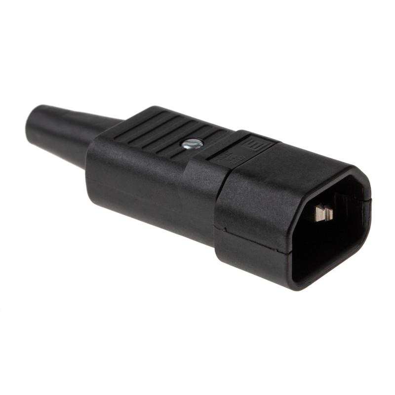 1 pcs - Schurter C14 Cable Mount IEC Connector Male, 10A, 250 V