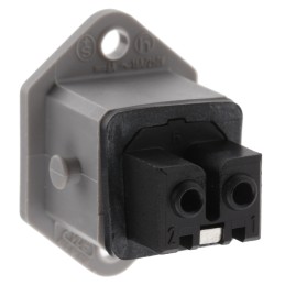 1 pcs - Hirschmann, ST IP54 Grey Panel Mount Industrial Power Socket, Rated At 16A, 250 V