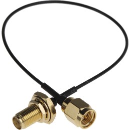 1 pcs - RS PRO Female SMA to Male SMA Coaxial Cable, 200mm, Terminated