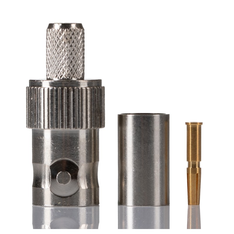 1 pcs - RS PRO, jack Cable Mount BNC Connector, 75Ω, Crimp Termination, Straight Body