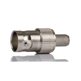 1 pcs - RS PRO, jack Cable Mount BNC Connector, 75Ω, Crimp Termination, Straight Body