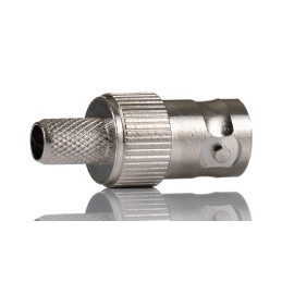 1 pcs - RS PRO, jack Cable Mount BNC Connector, 75Ω, Crimp Termination, Straight Body