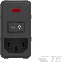 1 pcs - TE Connectivity 6A, 115 V ac, 230 V ac Snap-In IEC Inlet Filter PS000DS6B, Faston