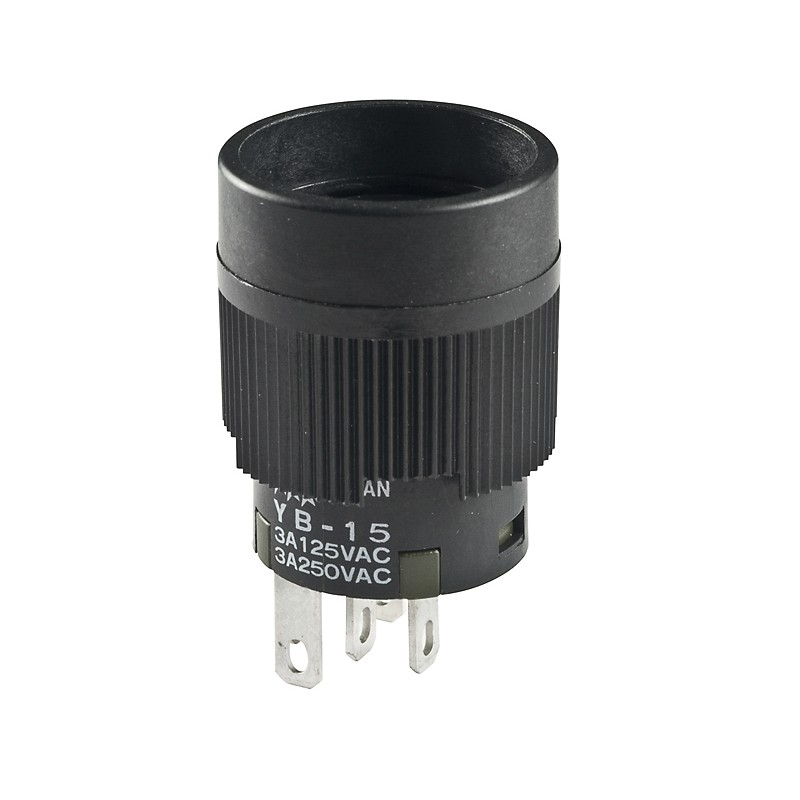 1 pcs - NKK Switches Push Button Switch, On-(On), Panel Mount, 15mm Cutout, SPDT, IP65