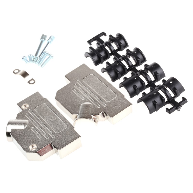 1 pcs - MH Connectors MHD45ZK Series Zinc Angled D Sub Backshell, 50 Way, Strain Relief