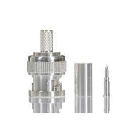 1 pcs - RS PRO, Plug Cable Mount BNC Connector, 50Ω, Crimp Termination, Straight Body