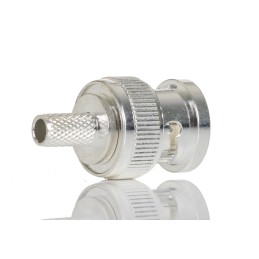 1 pcs - RS PRO, Plug Cable Mount BNC Connector, 50Ω, Crimp Termination, Straight Body