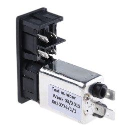 1 pcs - Bulgin 10A, 250 V ac Male Snap-In IEC Filter 2 Pole BZM27/A0620/57B 2 Fuse