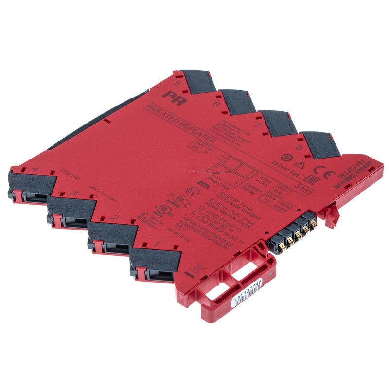 1 pcs - PR Electronics 3100 Series Isolating Signal Converter, Current Input, Current Output, 16.8 - 31.2V dc Supply,