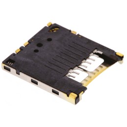 1 pcs - Molex, 502579 8 Way Right Angle Push/Push Micro SD Memory Card Connector With Solder Termination