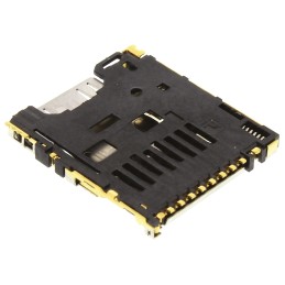 1 pcs - Hirose 8 Way Right Angle Micro SD Memory Card Connector With Solder Termination