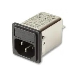 1 pcs - Schaffner 4A, 250 V ac Male Snap-In IEC Filter FN9260S-4-06-10, Faston 1 Fuse