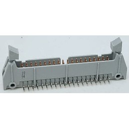 1 pcs - 3M 3000 Series Right Angle Through Hole PCB Header, 50 Contact(s), 2.54mm Pitch, 2 Row(s), Shrouded