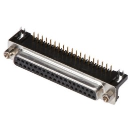 1 pcs - ASSMANN WSW A-DF 15 Way Right Angle Through Hole D-sub Connector Socket, 2.77mm Pitch, with 4-40 UNC Screwlocks