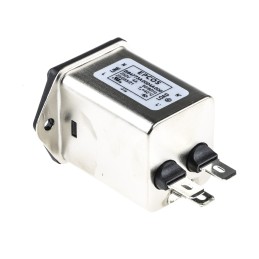 1 pcs - EPCOS 4A, 250 V ac/dc Panel Mount IEC Inlet Filter B84773A0004A000, Tab