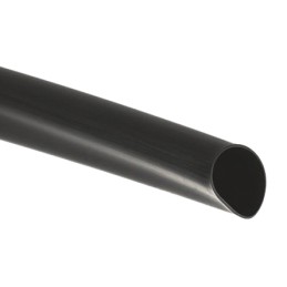 25 pcs - TE Connectivity Adhesive Lined Heat Shrink Tubing, Black 24mm Sleeve Dia. x 1.2m Length 4:1 Ratio, DWFR Series