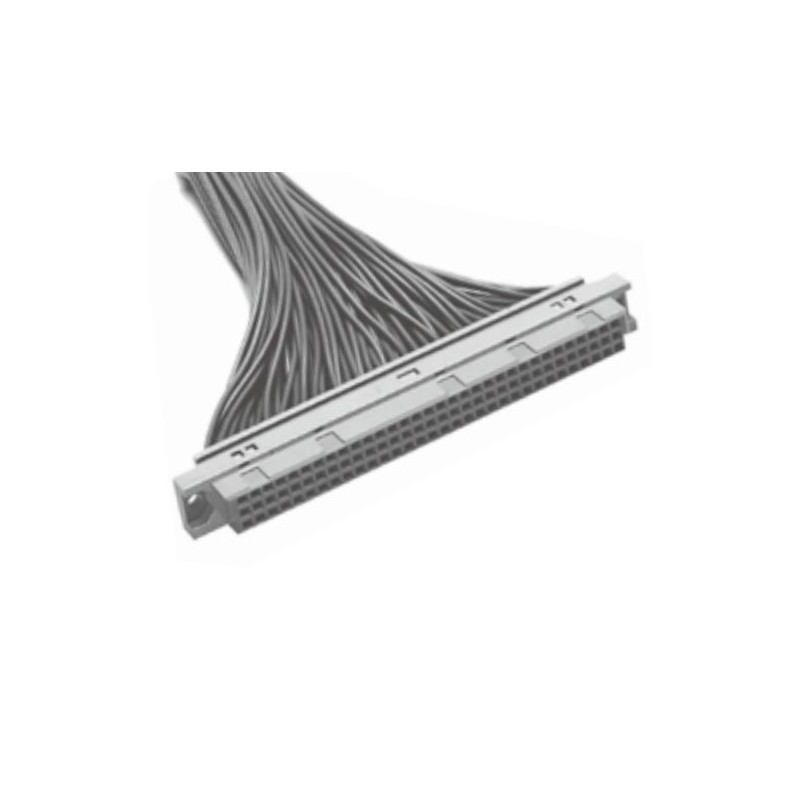 2 pcs - Hirose PCN 96 Way 2.54mm Pitch, Type Socket, 3 Row, Straight Backplane Connector, Socket