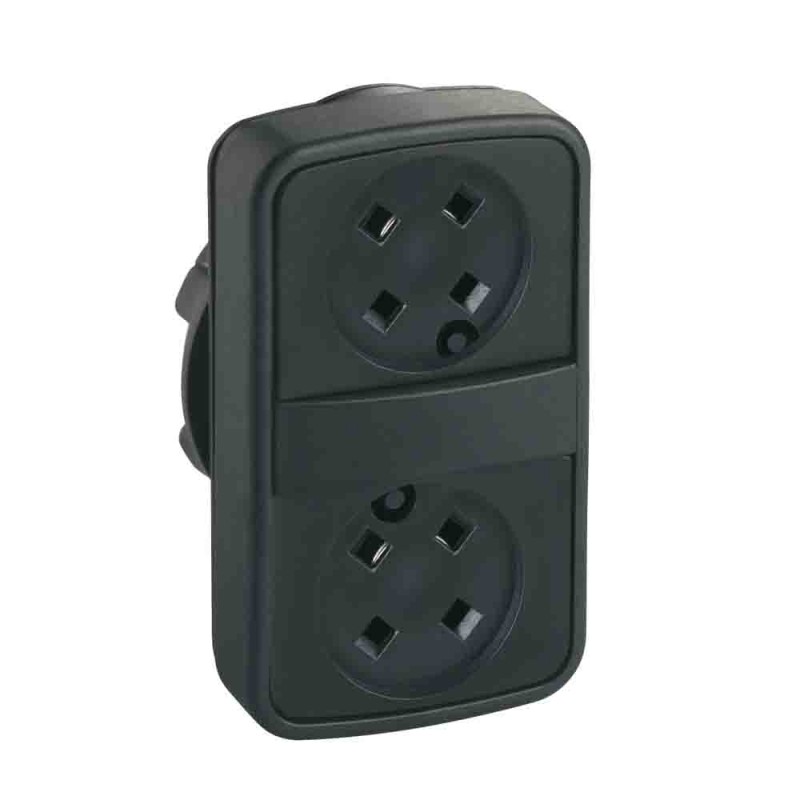 1 pcs - Schneider Electric Harmony XB5 Series Black Momentary Push Button Head, 22mm Cutout
