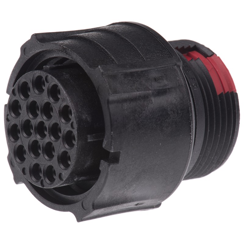 1 pcs - Souriau Circular Connector, 18 Contacts, Cable Mount, Socket, Female, IP67, Clipper Series