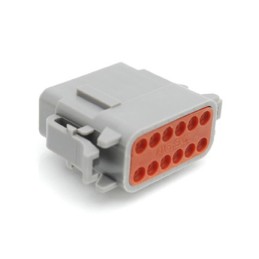 2 pcs - Amphenol Industrial, ATM Automotive Connector Plug 12 Way, Crimp Termination