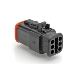 5 pcs - Amphenol Industrial, AT Automotive Connector Plug 6 Way, Crimp Termination