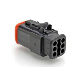 5 pcs - Amphenol Industrial, AT Automotive Connector Plug 6 Way, Crimp Termination