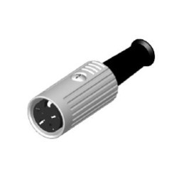 5 pcs - RS PRO 4 Pole Din Socket, 1A, 100 V ac, Push Lock, Female, Cable Mount