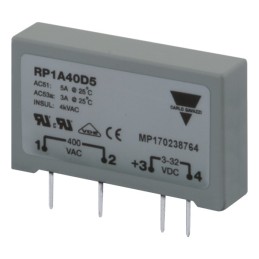 1 pcs - Carlo Gavazzi RP1 Series Solid State Relay, 3 A Load, PCB Mount, 230 V ac Load, 32 Vdc Control