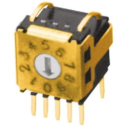 1 pcs - Omron 16 Way Through Hole DIP Switch, Rotary Flush Actuator