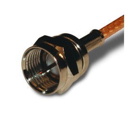 2 pcs - Amphenol RF 222113 Series, Plug Cable Mount F Connector, 75Ω, Crimp Termination, Straight Body