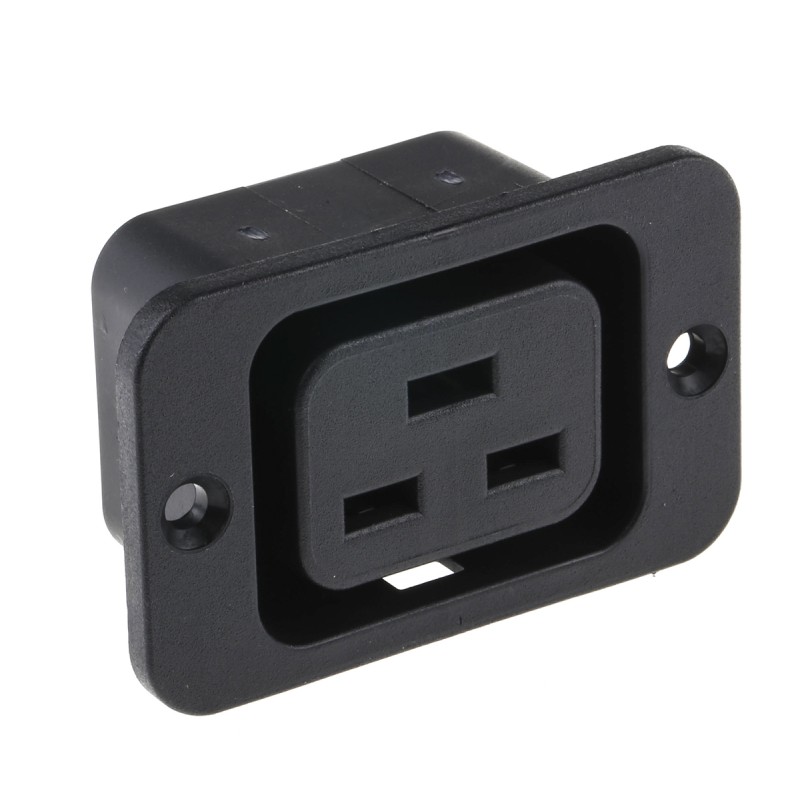 1 pcs - Schurter C19 Panel Mount IEC Connector Socket, 20A, 250 V