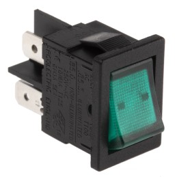 1 pcs - Arcolectric (Bulgin) Ltd Illuminated DPST, On-Off Rocker Switch Panel Mount