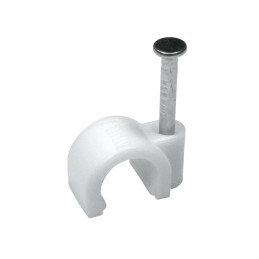 50 pcs - RS PRO White Polyethylene, Steel Clip, 10mm Max. Bundle