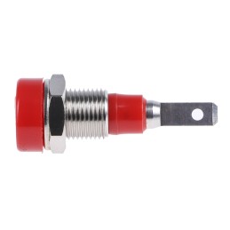 2 pcs - Staubli Red Female Banana Socket, 2mm Connector, Tab Termination, 10A, 30 V, 60V dc, Silver Plating