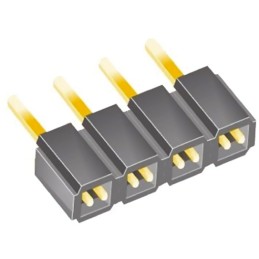 1 pcs - Samtec SLW Series Straight Through Hole Mount PCB Socket, 4-Contact, 1-Row, 2.54mm Pitch, Solder Termination