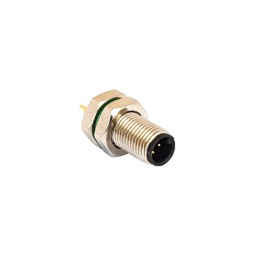 1 pcs - Bulgin Circular Connector, 4 Contacts, Rear Mount, M5 Connector, Plug, Male, IP67, Buccaneer M5 Series