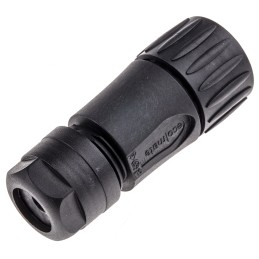 1 pcs - Amphenol Industrial Circular Connector, 6 + PE Contacts, Cable Mount, Socket, Female, IP65, IP67, Ecomate Series