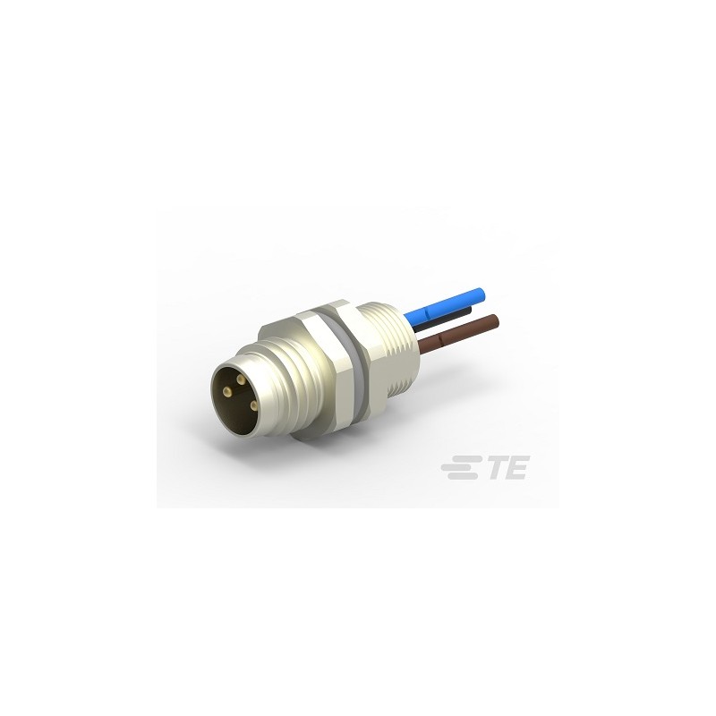 1 pcs - TE Connectivity Circular Connector, 3 Contacts, Front Mount, M8 Connector, Plug, Male, IP67