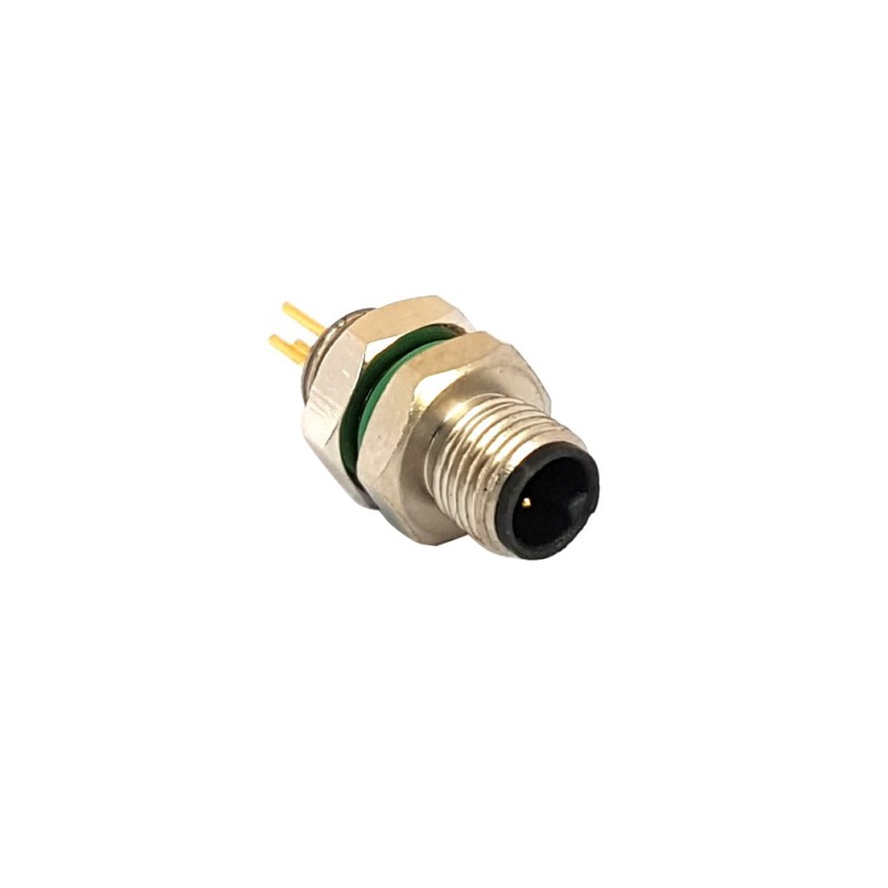1 pcs - Bulgin Circular Connector, 4 Contacts, Front Mount, M5 Connector, Plug, Male, IP67, Buccaneer M5 Series